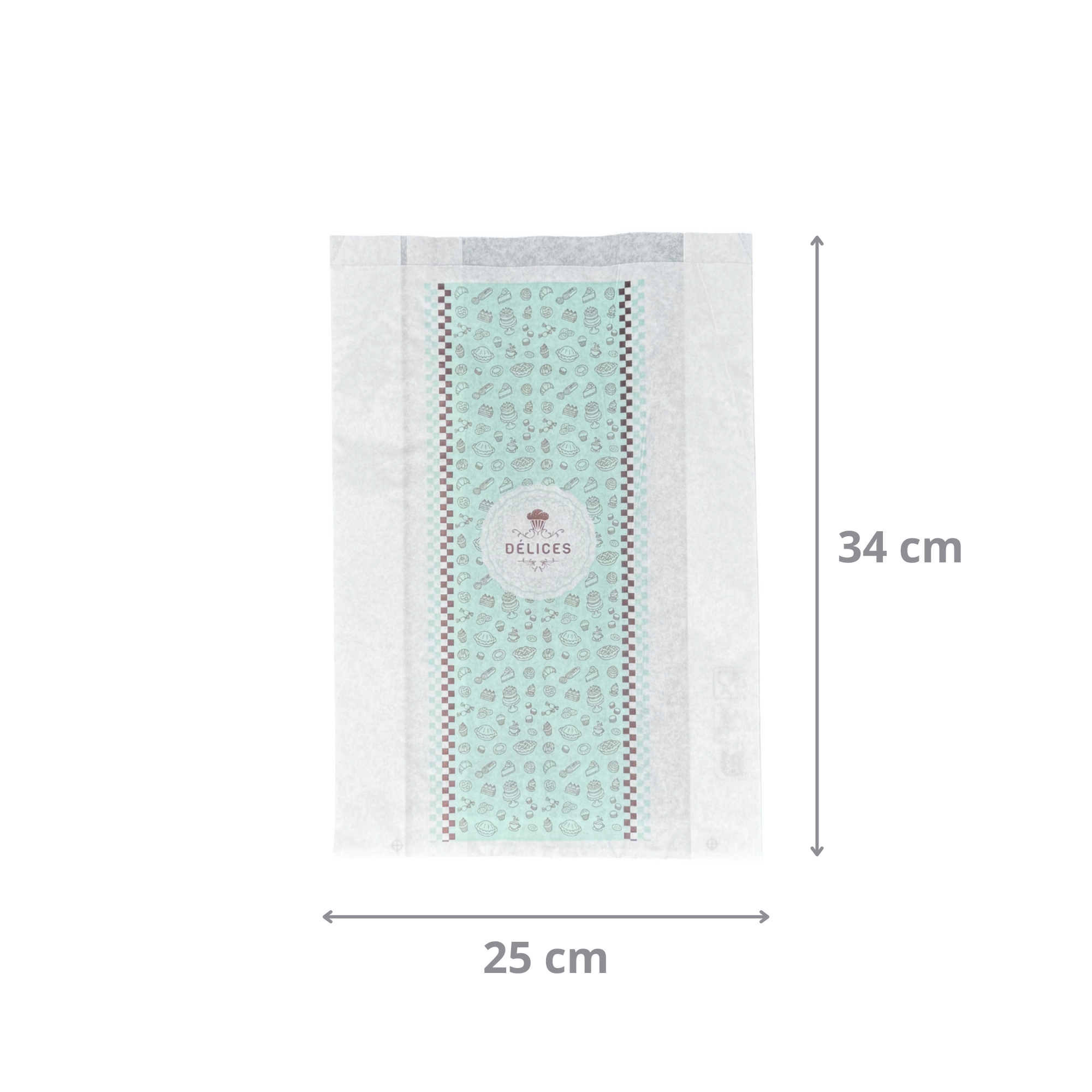 Sac 107 Délice pour brioche et croissants papier ingraissable 25x34 cm